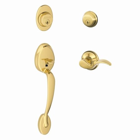 Schlage LH Plymouth Avanti Lever DBL CYL Handle Tr F62PLY605AVALH
